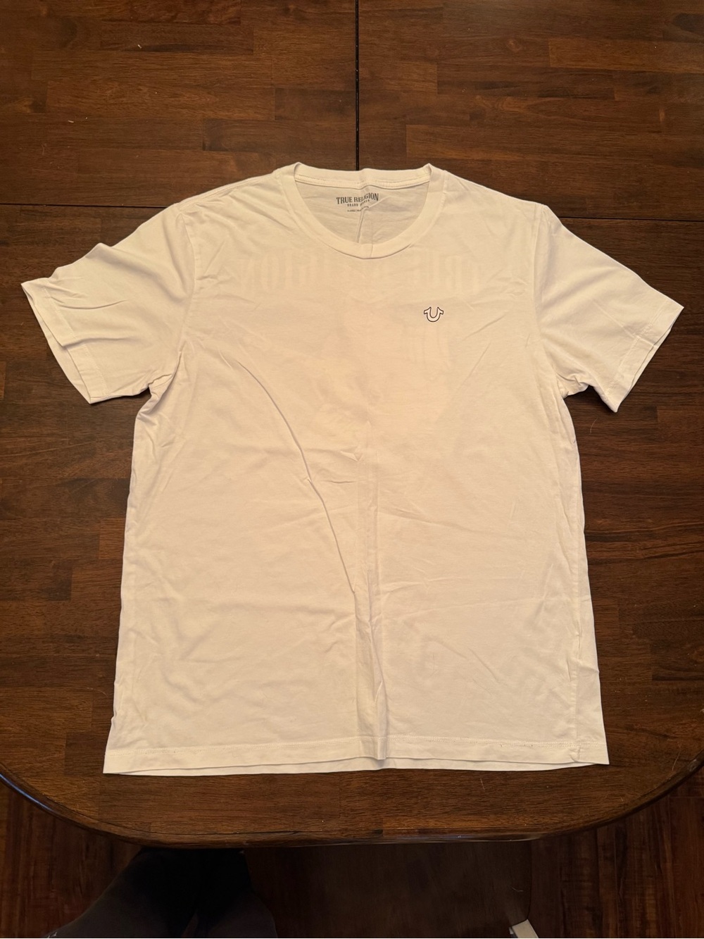 True Religion White Short Sleeve Logo Crew Tee